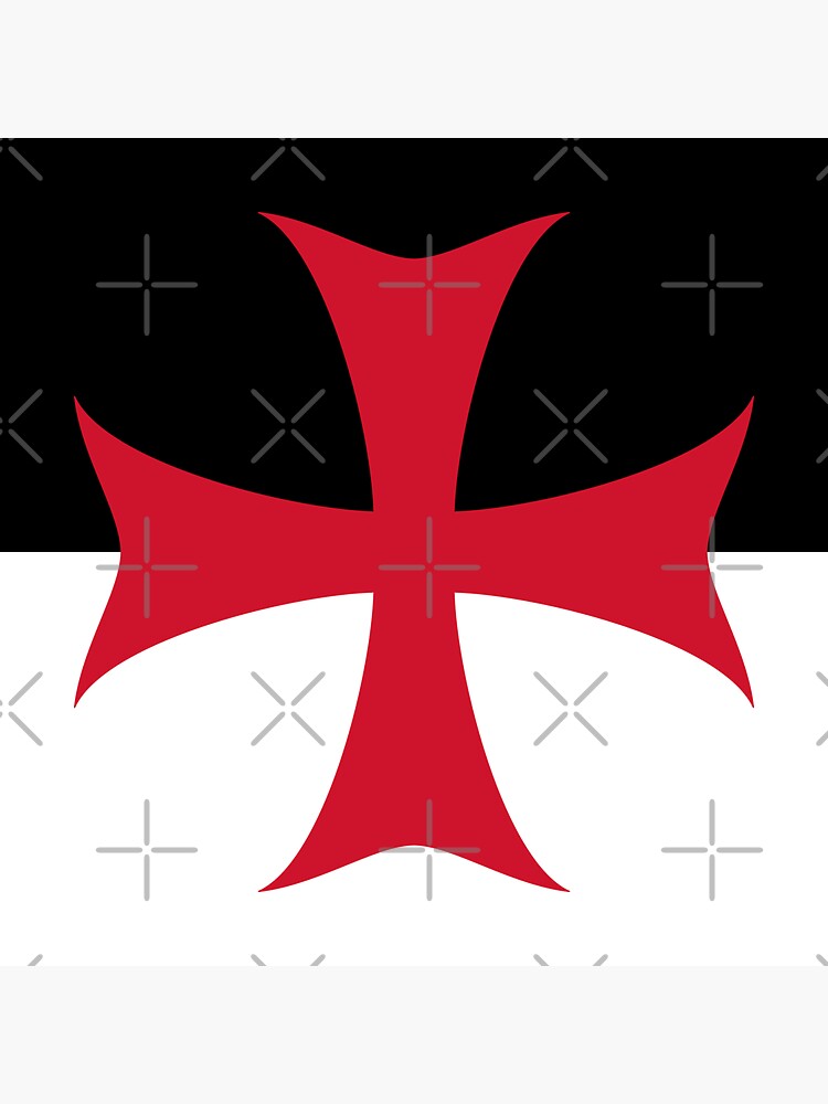 Knights Templar Crusader Cross Flag Sticker By Solarcross Redbubble 5446