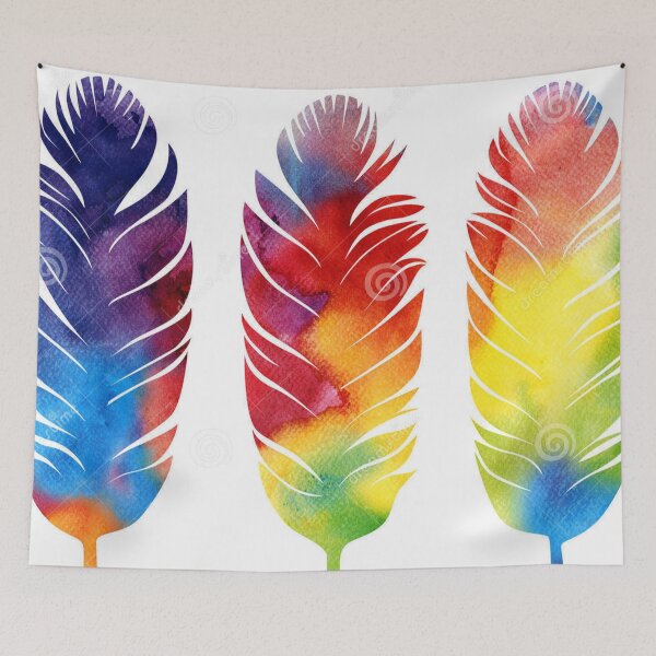 Item preview, Colorful feathers designed and sold by PiinkBliinder.