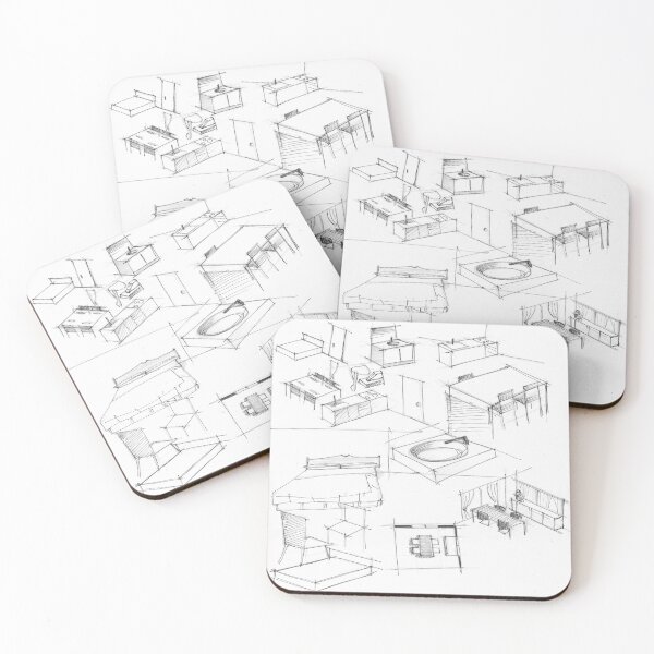 Item preview, white furniture sketches designed and sold by jorgelebeau.