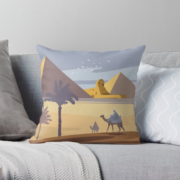 Ancient Egyptian Pyramids Throw Pillow