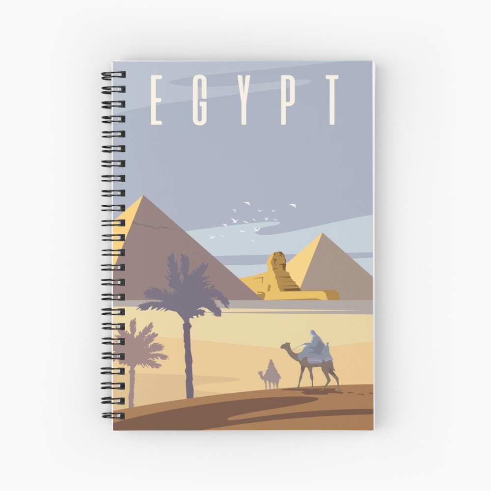 "Ancient Egyptian Pyramids" Spiral Notebook by pdgraphics Redbubble