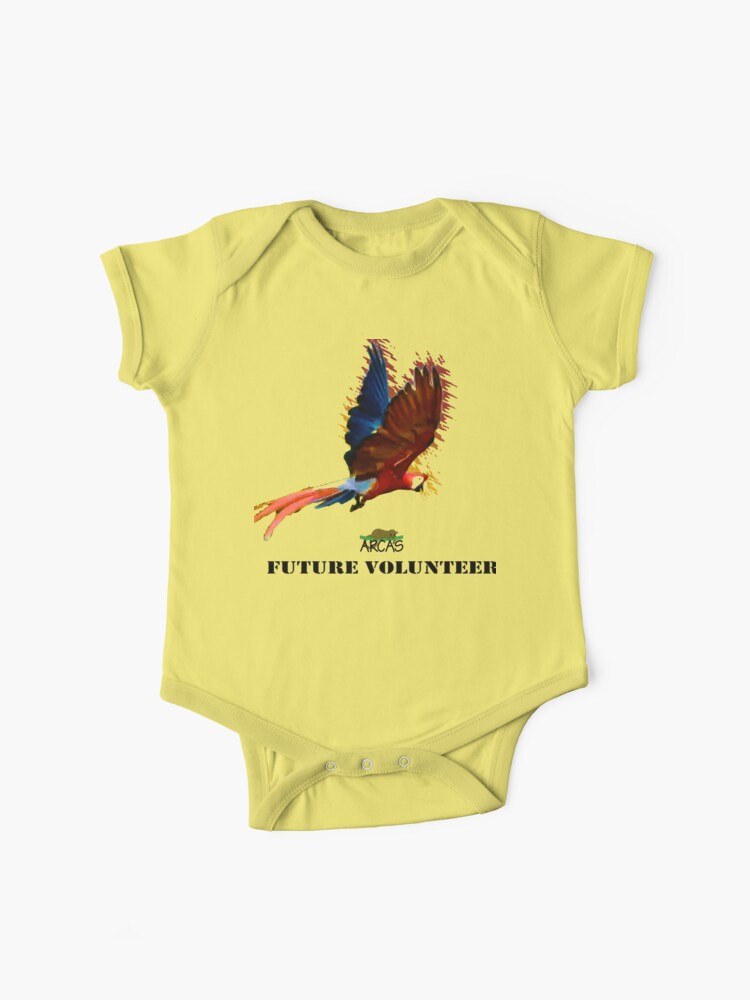 Thumbnail 1 of 2, Baby One-Piece, Future volunteer: macaw designed and sold by ARCASrescate.