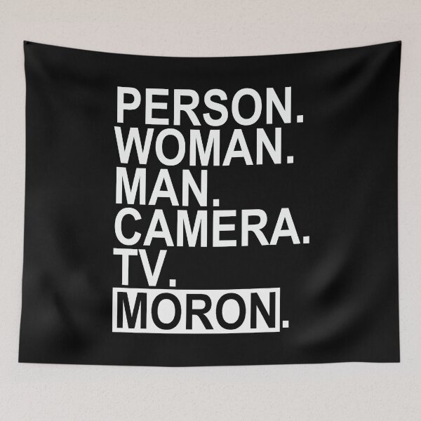 Item preview, person woman man camera TV - MORON (white text) designed and sold by Thelittlelord.