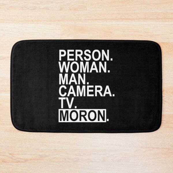 Item preview, person woman man camera TV - MORON (white text) designed and sold by Thelittlelord.
