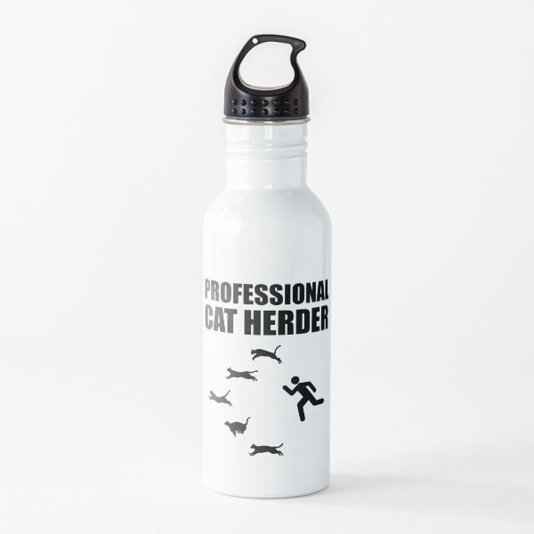 Professional Cat Herder Funny Herding Cats Water Bottle
