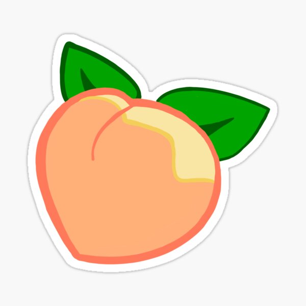yellow peach Sticker
