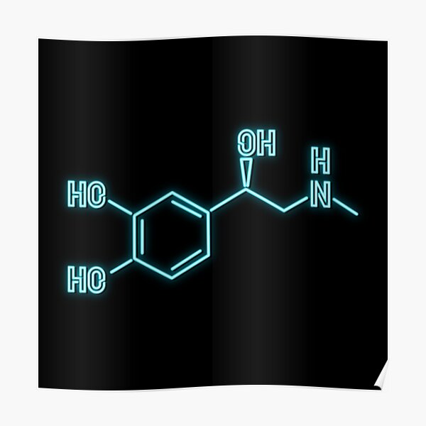 Neon Adrenaline Molecule Poster For Sale By Ellehazlett Redbubble