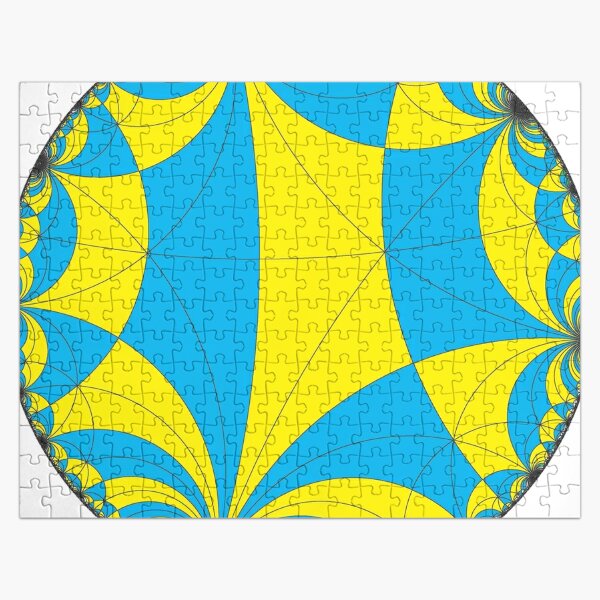 Tiling of the Lobachevsky space by Saccheri quadrangles, one of the cases of the Coxeter polytope. Замощение пространства Лобачевского четырехугольниками Саккери Jigsaw Puzzle