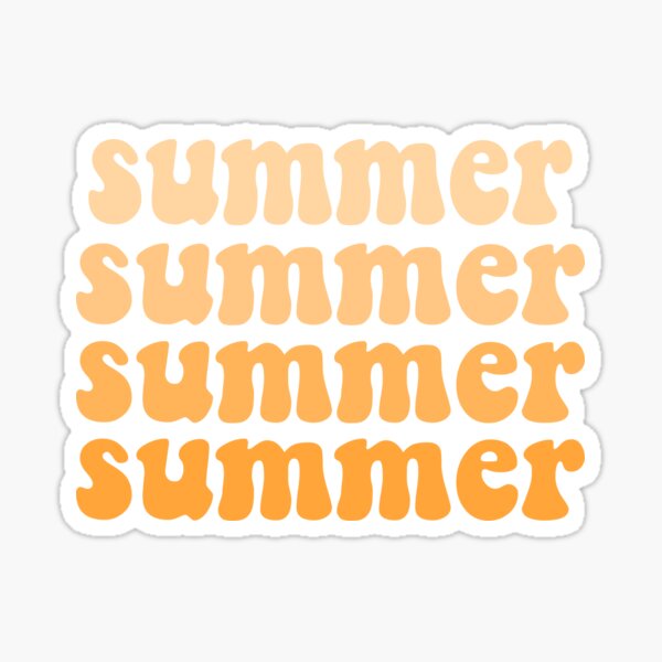 yellow ombre summer Sticker