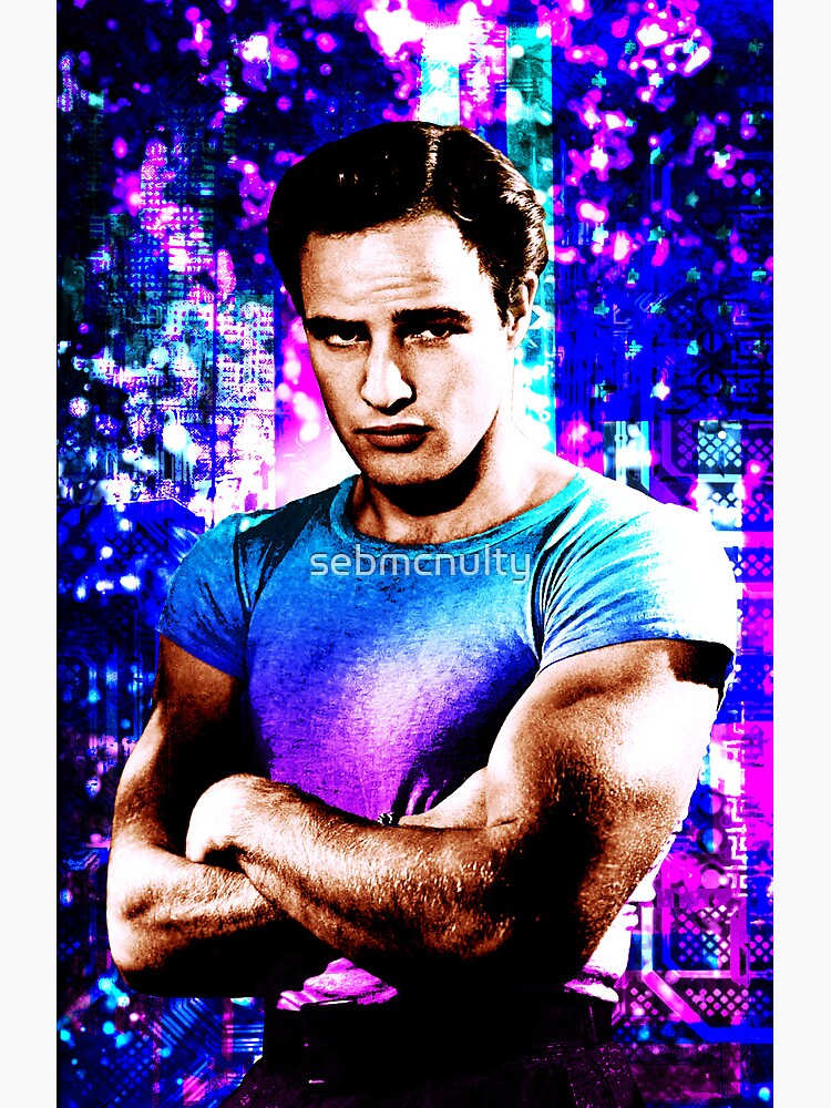 "Marlon Brando, Color source 1" Poster by sebmcnulty | Redbubble