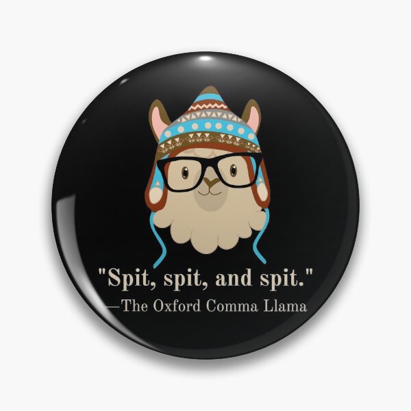Item preview, Oxford Comma Llama tan spit black designed and sold by GrammarDance.