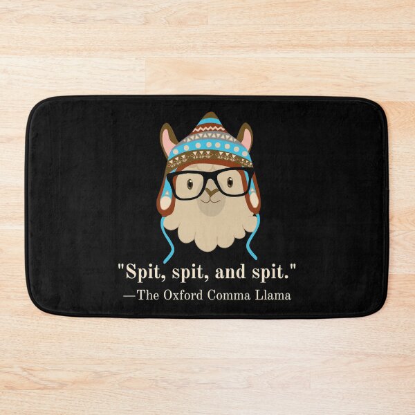 Item preview, Oxford Comma Llama tan spit black designed and sold by GrammarDance.