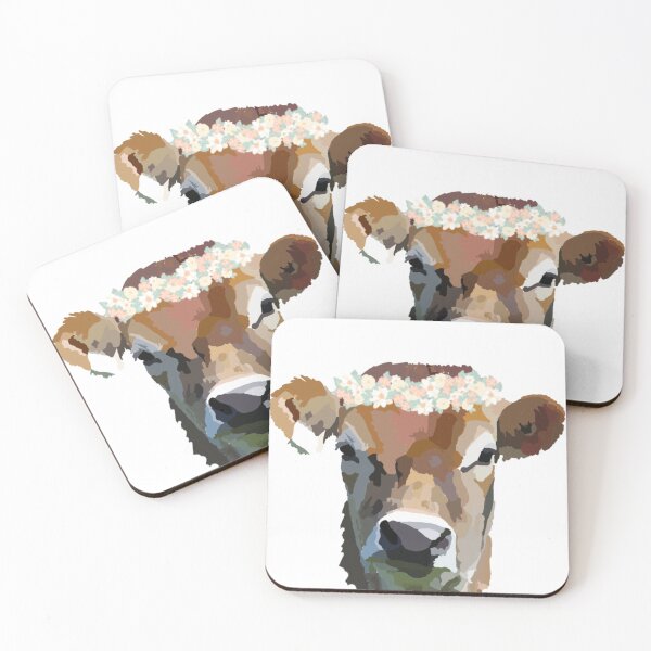 Item preview, cow with flower crown designed and sold by blar-417.