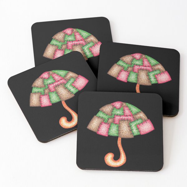 Item preview, Multi colour umbrella design art pointillism painting designed and sold by MitoP.