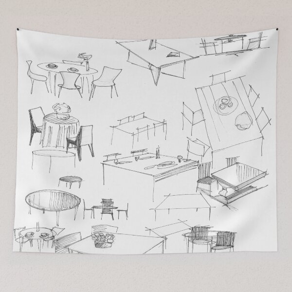Item preview, lightroom furniture sketches designed and sold by jorgelebeau.