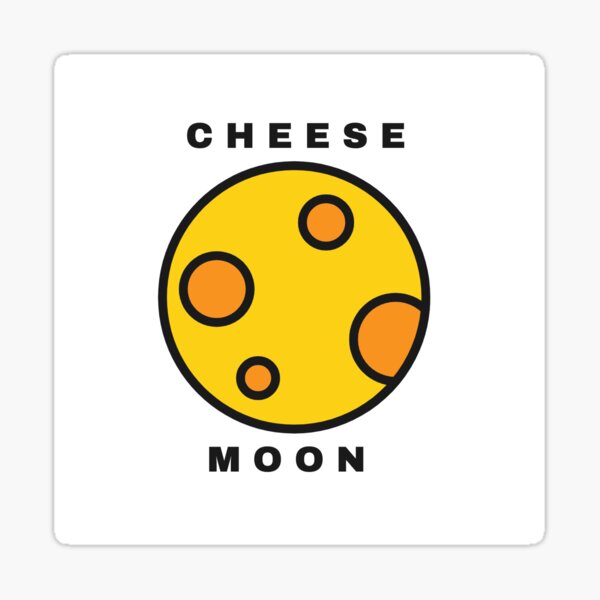 Moon Cheese Stickers Redbubble