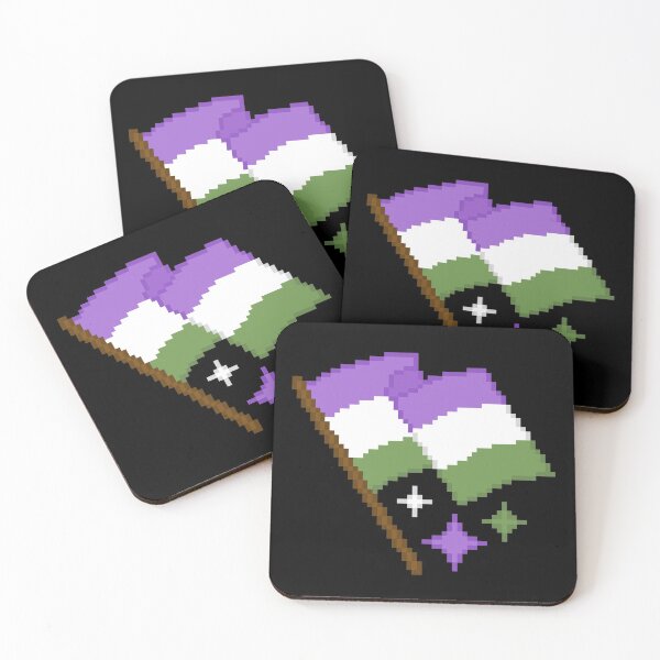 Aperçu de l'œuvre Agitez votre drapeau Genderqueer créée et vendue par VoidRiver.