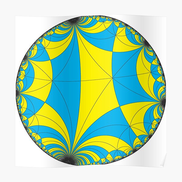 Tiling of the Lobachevsky space by Saccheri quadrangles, one of the cases of the Coxeter polytope. Замощение пространства Лобачевского четырехугольниками Саккери Poster