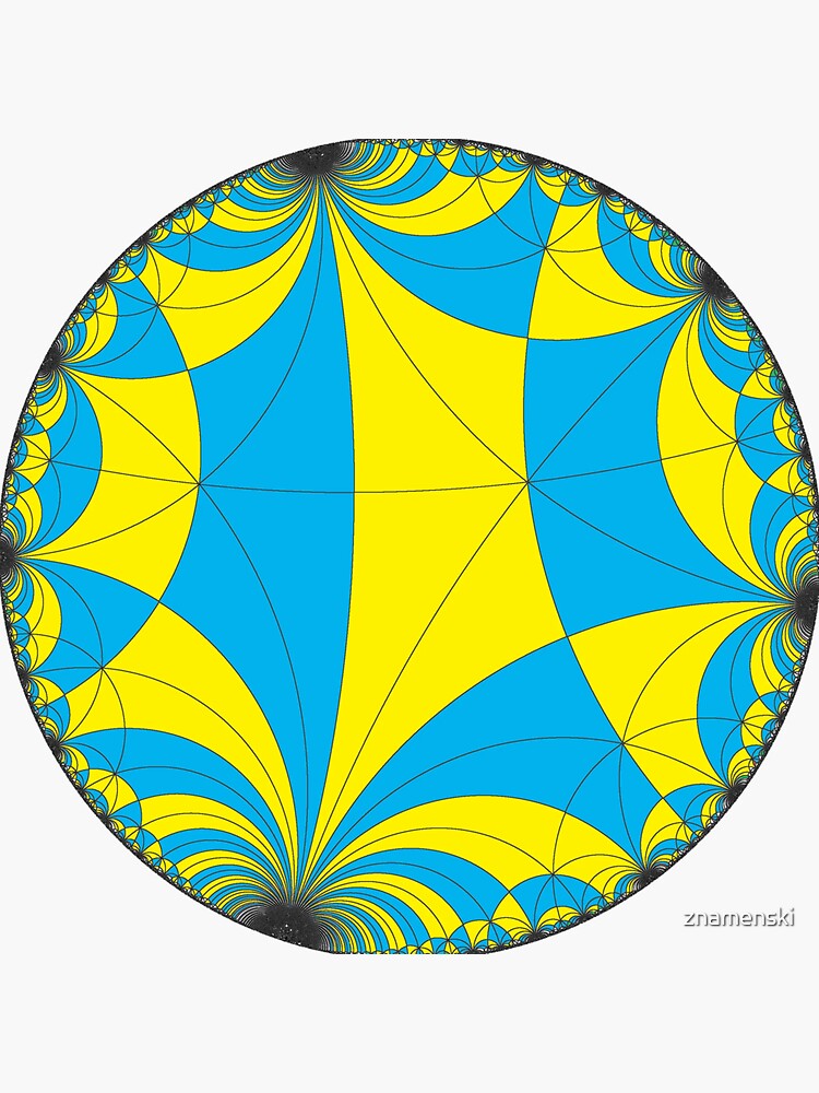 Tiling of the Lobachevsky space by Saccheri quadrangles, one of the cases of the Coxeter polytope. Замощение пространства Лобачевского четырехугольниками Саккери by znamenski
