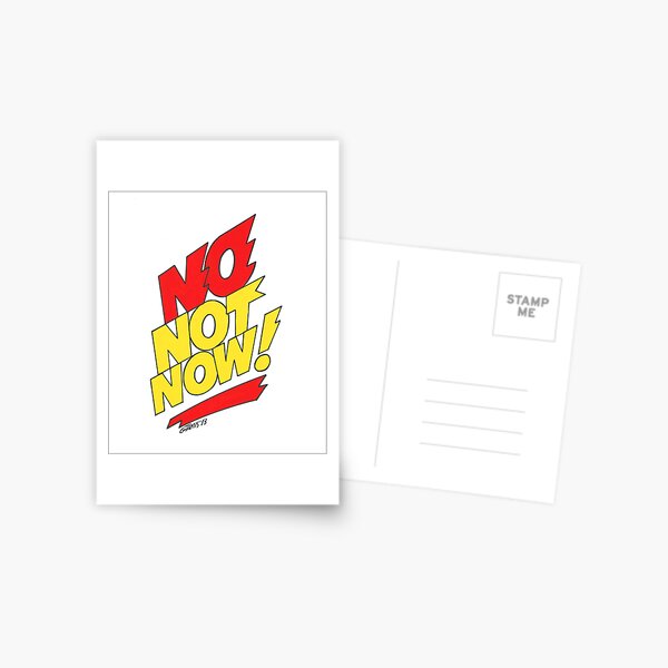 NO NOT NOW Postcard