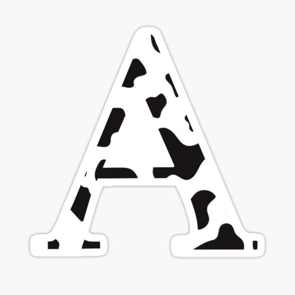 Alpha/A - Cow Print Sticker