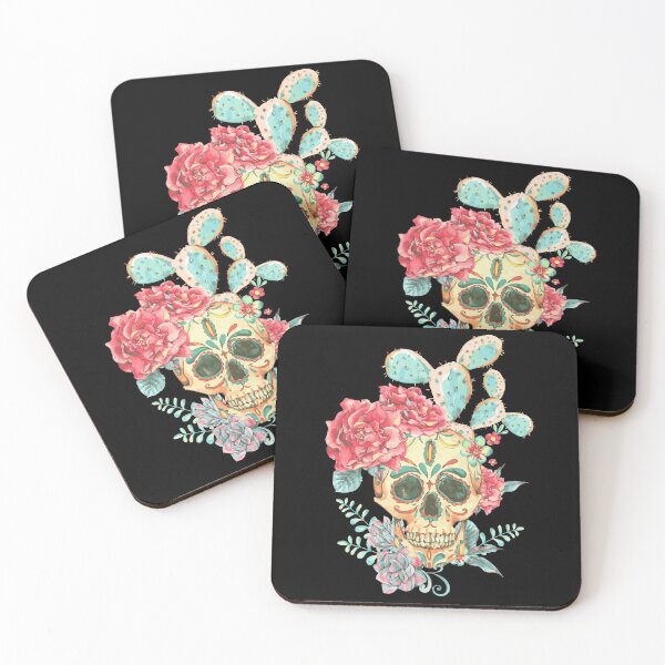 Item preview, Sugar Skull - Floral Day Of The Dead Drawing designed and sold by S-H-Designs.