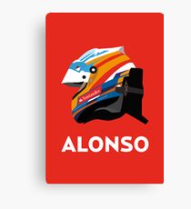 Fernando Alonso 2013 Season Helmet Canvas Print