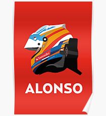 Fernando Alonso 2013 Season Helmet Poster