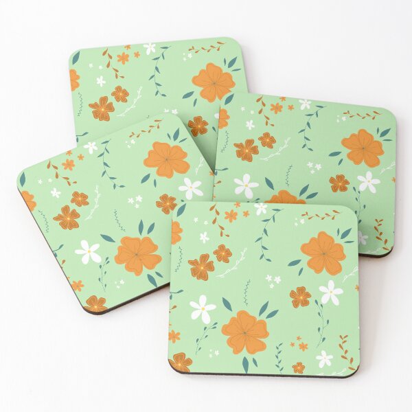 Item preview, Orange Florals designed and sold by UltravioletArts.