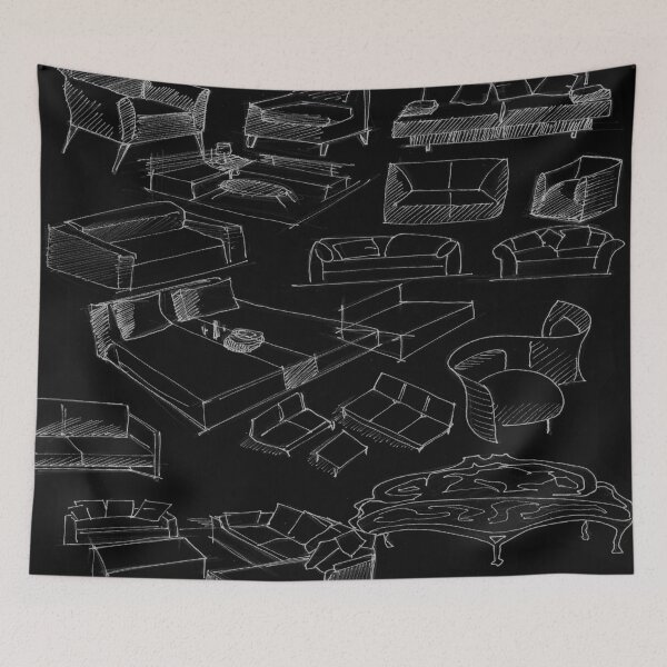 Item preview, shadow decor lightroom furniture sketches designed and sold by jorgelebeau.