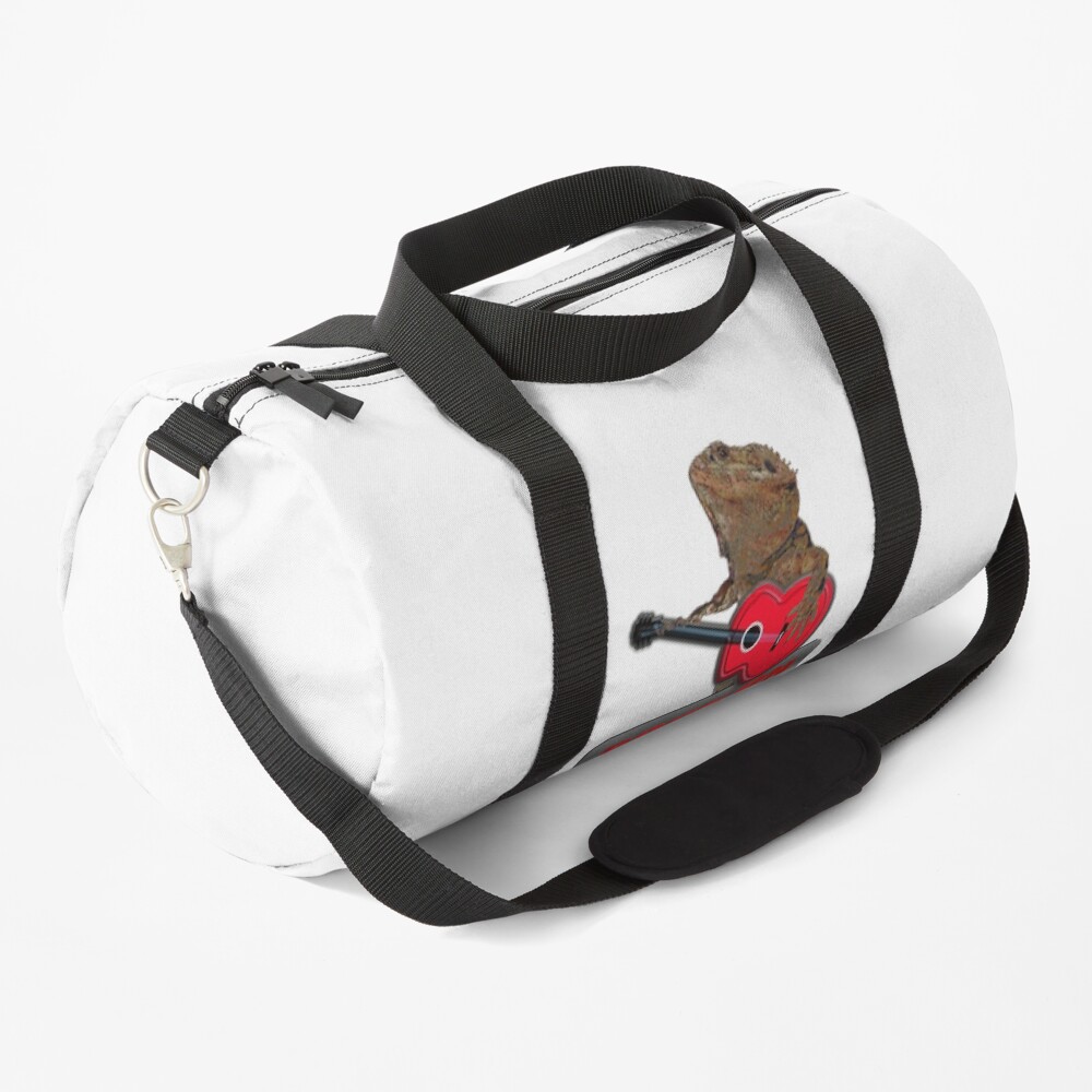 Bearded Dragon Plays Guitar Duffle Bag
