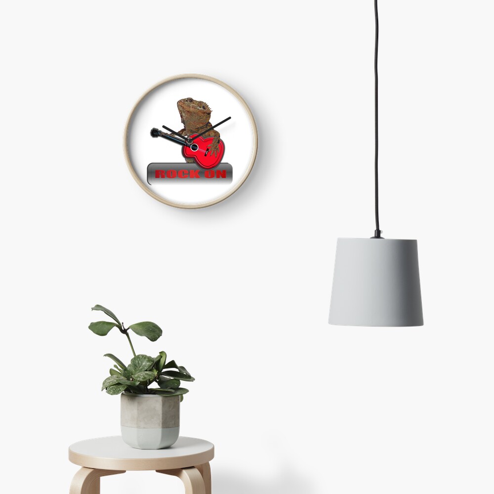 Bearded Dragon Plays Guitar Clock