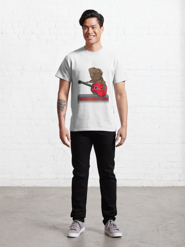 Alternate view of Bearded Dragon Plays Guitar Classic T-Shirt