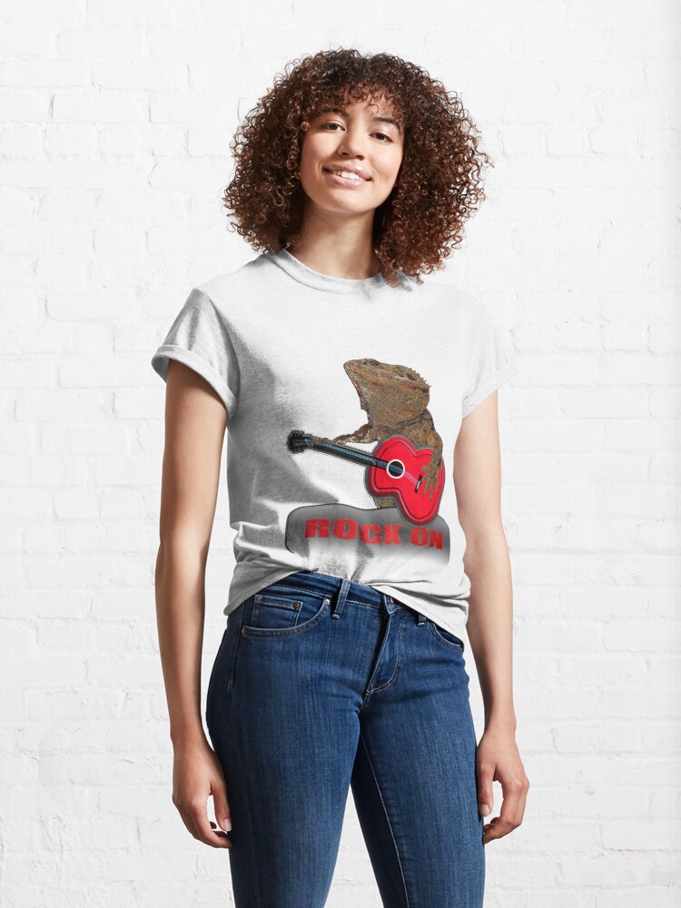Alternate view of Bearded Dragon Plays Guitar Classic T-Shirt