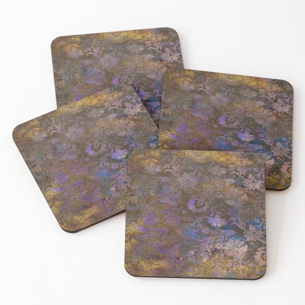 Item preview, Abstract Golden Flowers, watercolor Geometry, Graphic Pattern  designed and sold by redodaha.