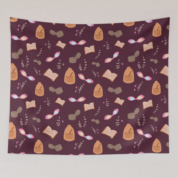 Item preview, Wizard attributes purple pattern designed and sold by KrollQueen.