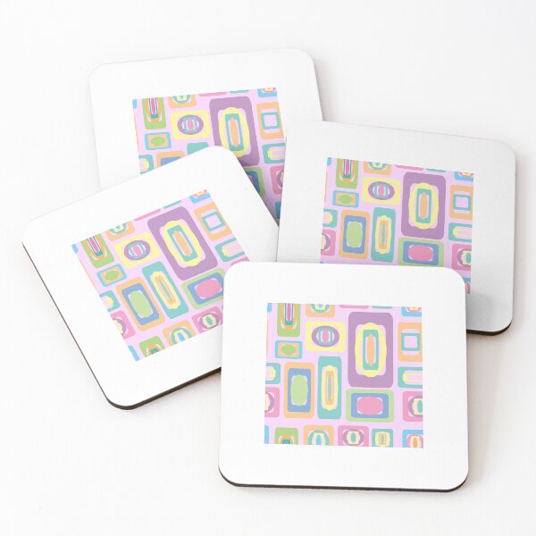 Item preview, Abstract geometric squares in pink designed and sold by susanvarleyart.