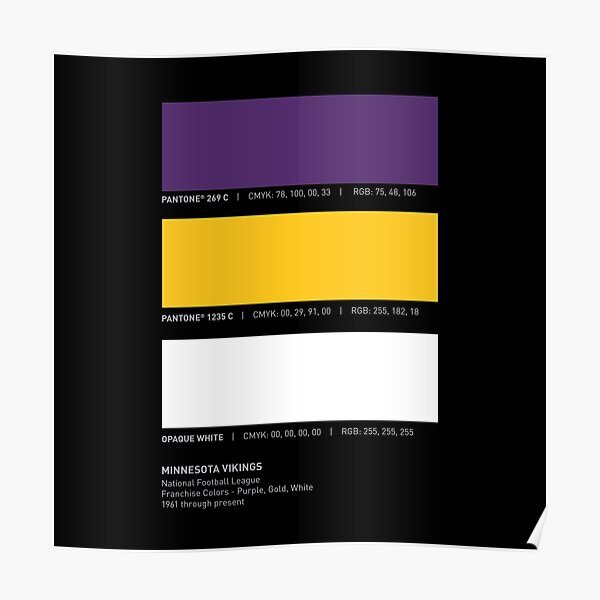 Minnesota Vikings flag color codes