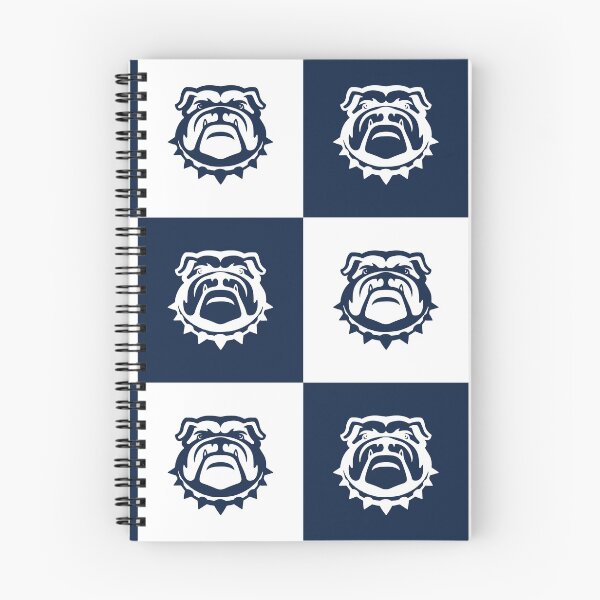 Artikelvorschau, Marineblau und Weiß Nine Bulldog Cares entworfen und verkauft von cmd-art.