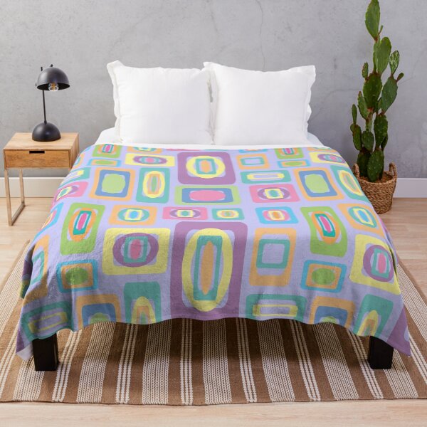 Item preview, Abstract geometric squares in purple designed and sold by susanvarleyart.