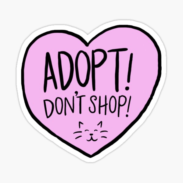 Item preview, Copy of Adopt Don't Shop Heart - Cats designed and sold by Lauren Langele.