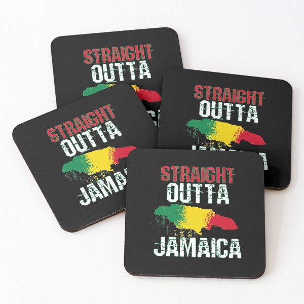 Item preview, Straight outta Jamaica with the Jamaican map and colors designed and sold by obedtheartist.