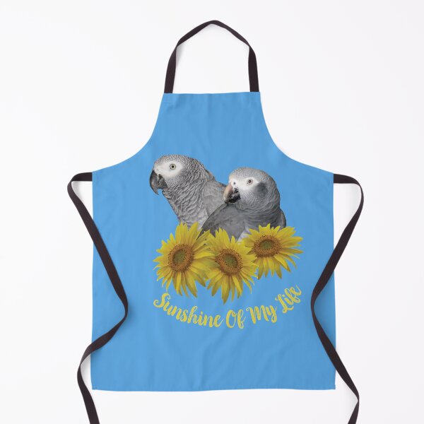 Item preview, Congo and Timneh African Grey Parrot with Sunflowers designed and sold by einsteinparrot.