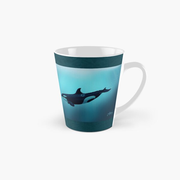 "Lost in Serenity" by Amber Marine ~ orca / killer whale art, © 2015 Tall Mug