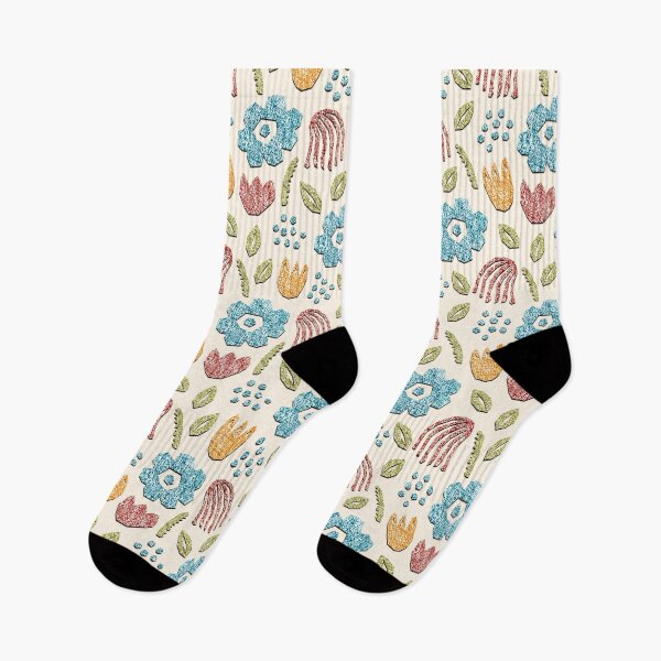 Artikelvorschau, Matisse inspirierte Buntstiftblumenausschnitte auf Creme entworfen und verkauft von Dana Du.