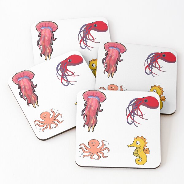 Item preview, Sea creatures stickers collaboration (sabinalove) designed and sold by xxreddustxx.