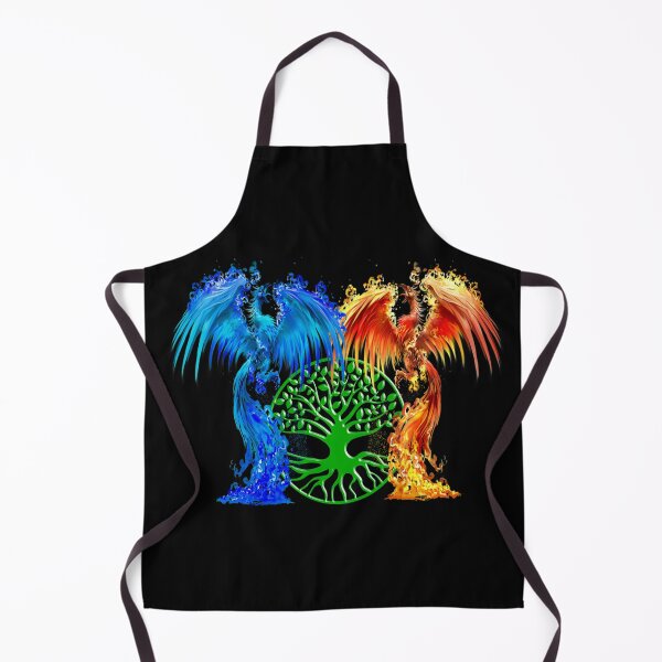Item preview, Fantasy Fire And Ice Phoenix Green Tree Of Life designed and sold by Atteestude.