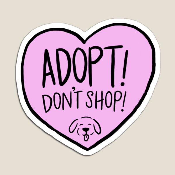 Item preview, Adopt Don't Shop Heart - Dogs designed and sold by Lauren Langele.