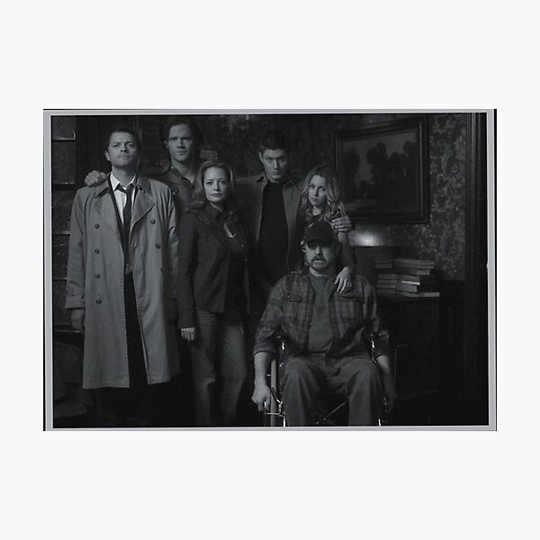 Sam, Bobby, Dean, Cas, Ellen, and Jo picture Photographic Print