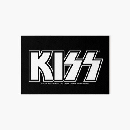 White Classic KISS Logo Art Board Print